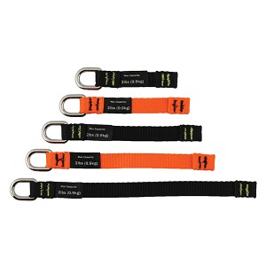 Ergodyne Squids 3700 5-pack Variety Black and Orange Web D-Ring Tool Tails - 2lbs 19701 MAIN 