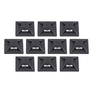 Ergodyne Squids 3701 10-pack Black Mini Adhesive Mount Replacements - 2lbs / 0.9kg 19702 MAIN 