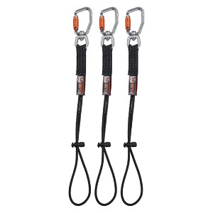 Ergodyne 19766 Elastic Tool Tail Lanyard 10lb Carabiner 3-Pack MAIN 