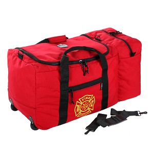 Ergodyne Arsenal 5005W Red Wheeled Firefighter Turnout Bag - 117L 13205 MAIN 
