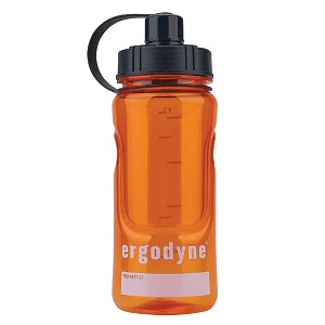 Ergodyne Chill-Its 5151 1 ltr Orange Plastic Wide Mouth Water Bottle - 34oz 13151 MAIN 