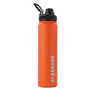 Ergodyne Chill-Its 5152 750 ml Orange Insulated Stainless Steel Water Bottle MAIN 