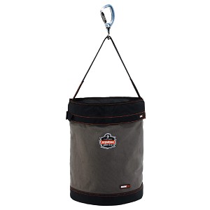 Ergodyne Arsenal 5945T Gray XL Swiveling Carabiner Canvas Hoist Bucket and Top MAIN 