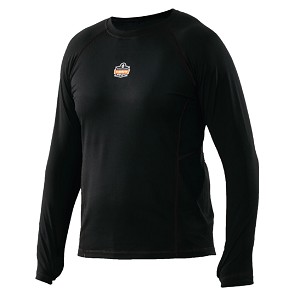 Ergodyne N-Ferno 6435 Midweight Long Sleeve Base Layer Shirt 240g - Black MAIN 