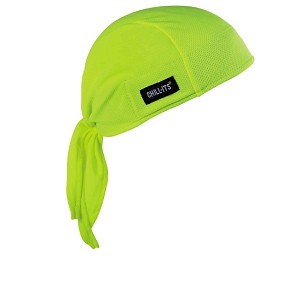 Ergodyne Chill-Its 6615 Lime High-Performance Terry Cloth Bandana - Tie 12476 MAIN 