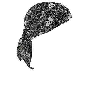 Ergodyne Chill-Its 6615 Skulls High-Performance Terry Cloth Bandana - Tie 12519 MAIN 