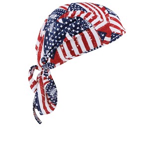 Ergodyne Chill-Its 6615 Stars and Stripes High-Performance Terry Cloth Bandana - Tie 12477 MAIN 