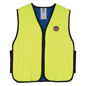 Ergodyne Chill-Its 6665 Cooling Vest with Zipper, Embedded Polymer - Lime MAIN 