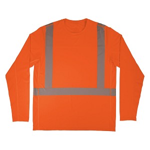 Ergodyne 6688 Cooling Hi-Vis Orange Sun Shirt UPF 50+ Type R Class 2 MAIN 