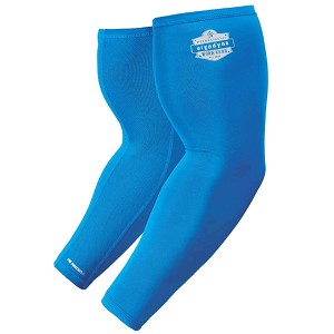 Ergodyne Chill-Its 6690 Cooling Arm Sleeves, Performance Knit Pair - Blue MAIN 