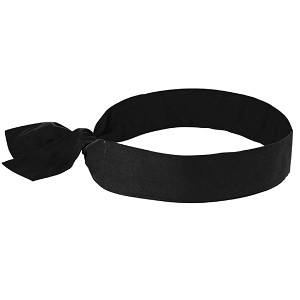 Ergodyne Chill-Its 6700 Black Cooling Bandana Headband - Polymer - Tie 12332 MAIN 