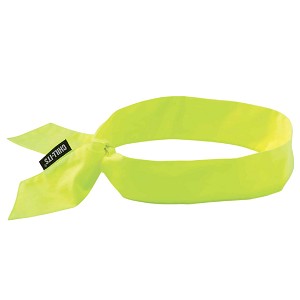 Ergodyne Chill-Its 6700 Lime Cooling Bandana Headband - Polymer - Tie 12301 MAIN 