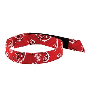 Ergodyne Chill-Its 6705 Red Western Cooling Bandana Headband - Polymers - Hook Loop 12315 MAIN 