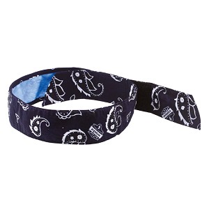Ergodyne Chill-Its 6705CT Navy Western Cooling Bandana Headband - PVA - HL 12574 MAIN 