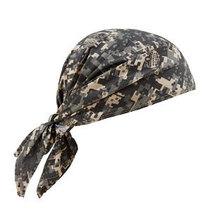 Ergodyne Chill-Its 6710 Camo Cooling Bandana Triangle Hat - Polymers - Tie 12324 MAIN 