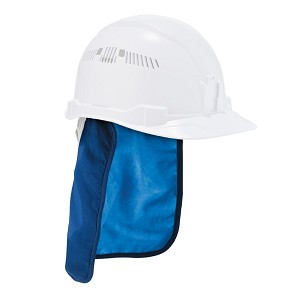 Ergodyne Chill-Its 6717CT Blue Cooling Hard Hat Pad and Neck Shade - PVA 12596 MAIN 