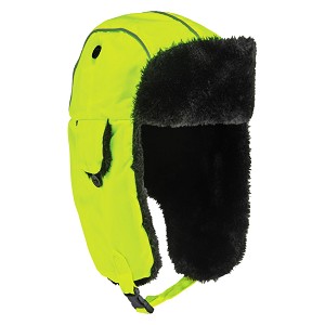 Ergodyne N-Ferno 6802 Hi Viz Green Classic Trapper Hat MAIN 