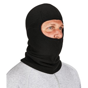 Ergodyne N-Ferno 6893Z Black Zippered Balaclava Face Mask (Bump Cap Not Included) MAIN 