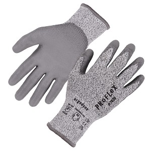 Ergodyne ProFlex 7030 Gray A3 PU Coated Cut Resistant Gloves [1 Pair] MAIN 