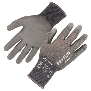 Ergodyne ProFlex 7044 Gray A4 PU Coated Cut Resistant Gloves [1 Pair] MAIN 
