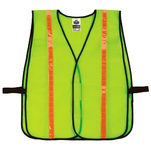 Ergodyne GloWear 8040HL Non-Certified Hi Vis Vest Combined Performance Tape Hook Loop - Lime MAIN 
