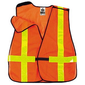 Ergodyne GloWear 8080BAX Orange Non-Certified X-Back Vest 26030 MAIN 