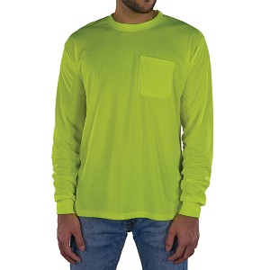 Ergodyne 8093 GloWear Hi-Vis Green Long Sleeve T-Shirt Non-Certified UPF 30+ MAIN 