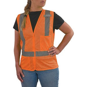 Ergodyne 8210HLW Women's Hi-Vis Orange Safety Vest Class 2 Type R MAIN 