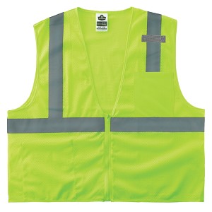 Ergodyne GloWear 8210Z Class 2 Economy Mesh Vest with Zipper - Lime MAIN 