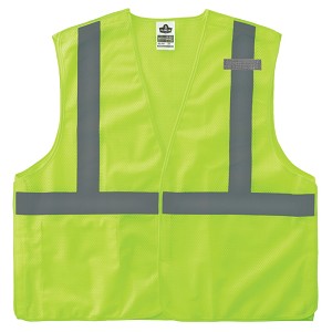 Ergodyne GloWear 8215BA-S Economy Breakaway Mesh Vest Class 2 Hook Loop - Lime MAIN 
