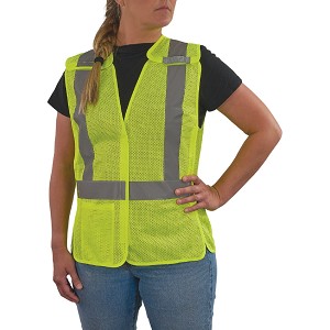 Ergodyne 8215BAW Women's Hi-Vis Green Breakaway Safety Vest Class 2 MAIN 