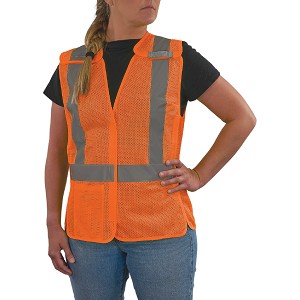 Ergodyne 8215BAW Women's Hi-Vis Orange Breakaway Safety Vest Class 2 MAIN 