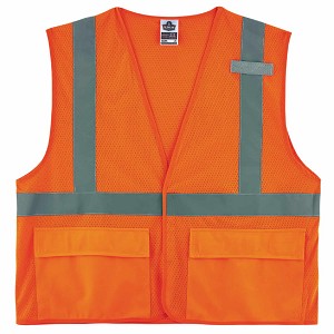 Ergodyne GloWear 8220HL Class 2 Standard Mesh Vest Hook Loop - Orange MAIN 