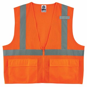 Ergodyne GloWear 8220Z Class 2 Standard Mesh Vest with Zipper - Orange MAIN 
