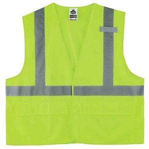 Ergodyne GloWear 8225HL Class 2 Standard Solid Vest Hook Loop - Lime MAIN 