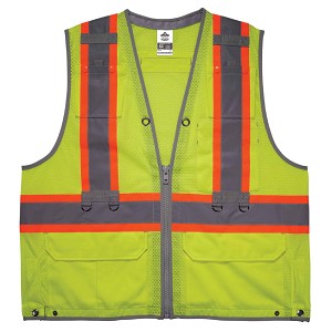 Ergodyne GloWear 8231TV Hi-Vis Tool Tethering Safety Vest Class 2 - Lime MAIN 