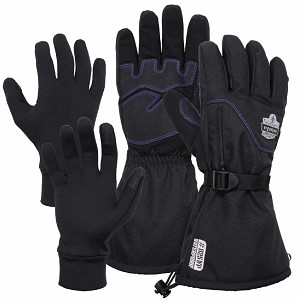Ergodyne ProFlex 825WP Black Thermal Winter Work Gloves MAIN 