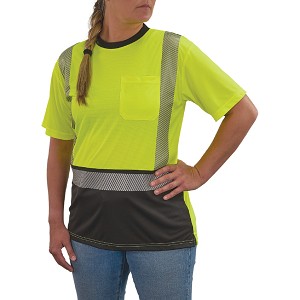 Ergodyne 8276BK Women's Hi-Vis Green Performance T-Shirt Class 2 MAIN 