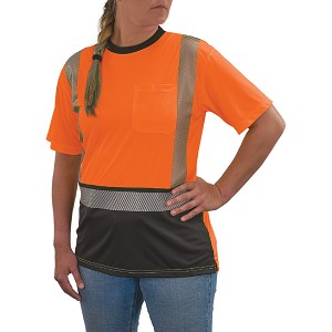 Ergodyne 8276BK Women's Hi-Vis Orange Performance T-Shirt Class 2 MAIN 