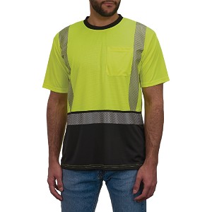 Ergodyne 8294BK GloWear Hi-Vis Green T-Shirt Type R Class 2 Black MAIN 