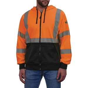 Ergodyne 8312BK GloWear Hi-Vis Orange Hooded Sweatshirt Class 3 MAIN 