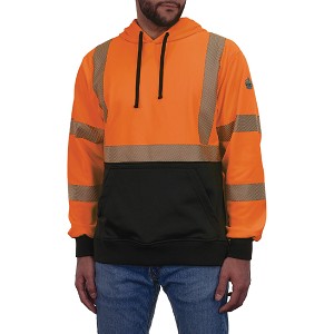 Ergodyne 8317BK Hi-Vis Orange Hooded Sweatshirt Class 3 Type R Black MAIN 