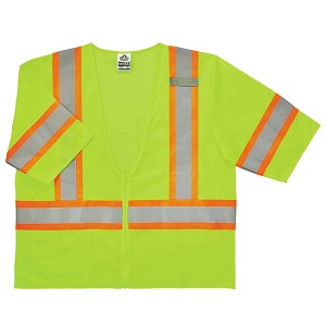Ergodyne GloWear 8330Z Class 3 Two-Tone Vest with Zipper - Lime MAIN 