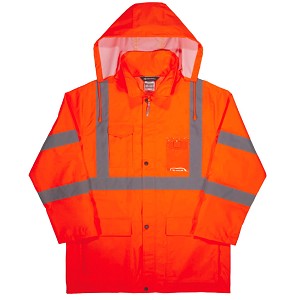 Ergodyne GloWear 8366 Lightweight Rain Jacket Class 3 - Hi-Vis Orange MAIN 