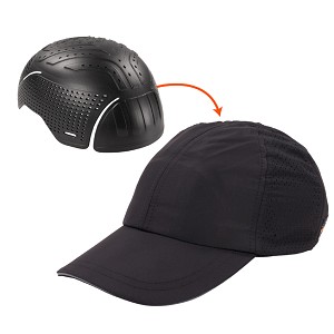 Ergodyne Skullerz 8947 Lightweight Baseball Hat Bump Cap Insert - Black MAIN 
