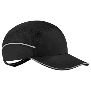 Ergodyne Skullerz 8955 Short Brim Black Lightweight Bump Cap Hat MAIN 