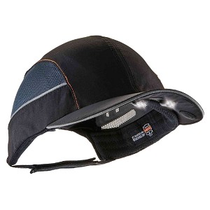 Ergodyne Skullerz 8960 Long Brim Black Bump Cap Hat LED Lighting MAIN 