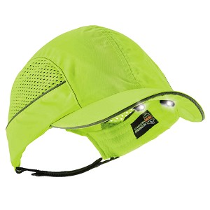 Ergodyne Skullerz 8960 Short Brim Lime Bump Cap Hat LED Lighting MAIN 