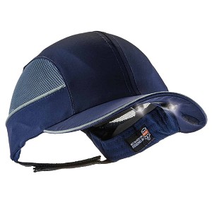 Ergodyne Skullerz 8960 Long Brim Navy Bump Cap Hat LED Lighting MAIN 