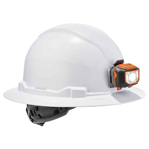 Ergodyne Skullerz 8971LED White Hard Hat Full Brim LED Light Type 1, Class E MAIN 